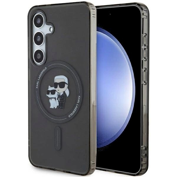 Originalus Karl Lagerfeld Dėklas IML KarlChoupette MagSafeSamsung Galaxy S24 - Juodas Originalus Karl Lagerfeld Dėklas IML KarlChoupette MagSafeSamsung Galaxy S24 - Juodas