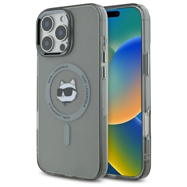 Dėklas Karl Lagerfeld IML Metal Choupette Head MagSafe iPhone 16 Pro Max - Juodas Dėklas Karl Lagerfeld IML Metal Choupette Head MagSafe iPhone 16 Pro Max - Juodas