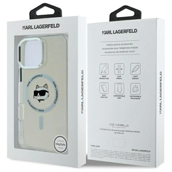 Dėklas Karl Lagerfeld IML Metal Choupette Head MagSafe iPhone 16 Pro - Baltas 7 Dėklas Karl Lagerfeld IML Metal Choupette Head MagSafe iPhone 16 Pro - Baltas 7