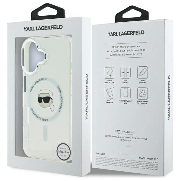 Dėklas Karl Lagerfeld IML Metal Karl Head MagSafe iPhone 16 Plus - Baltas 7 Dėklas Karl Lagerfeld IML Metal Karl Head MagSafe iPhone 16 Plus - Baltas 7