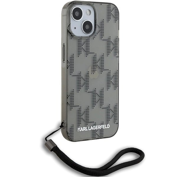 Karl Lagerfeld IML Mono KL Pattern Cord dėklas iPhone 15 / 14 / 13 - Juodas 2 Karl Lagerfeld IML Mono KL Pattern Cord dėklas iPhone 15 / 14 / 13 - Juodas 2