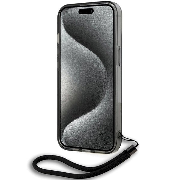 Karl Lagerfeld IML Mono KL Pattern Cord dėklas iPhone 15 / 14 / 13 - Juodas 3 Karl Lagerfeld IML Mono KL Pattern Cord dėklas iPhone 15 / 14 / 13 - Juodas 3