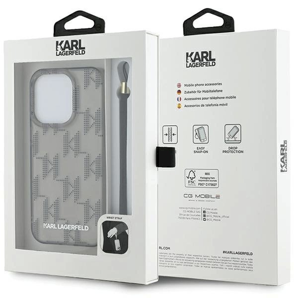 Karl Lagerfeld IML Mono KL Pattern Cord dėklas iPhone 15 Pro - Juodas 6 Karl Lagerfeld IML Mono KL Pattern Cord dėklas iPhone 15 Pro - Juodas 6