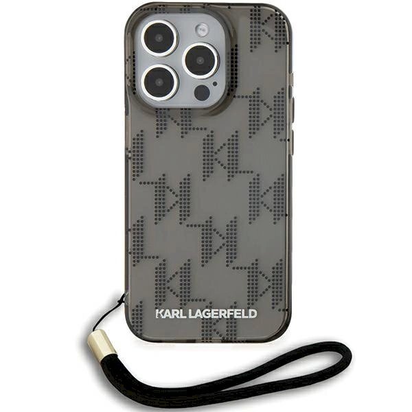 Karl Lagerfeld IML Mono KL Pattern Cord dėklas iPhone 15 Pro Max - Juodas 1 Karl Lagerfeld IML Mono KL Pattern Cord dėklas iPhone 15 Pro Max - Juodas 1