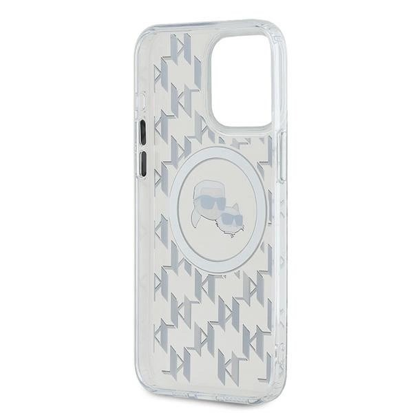Dėklas Karl Lagerfeld IML Monogram Karl  Choupette Head MagSafe iPhone 15 Pro  - Skaidrus 6