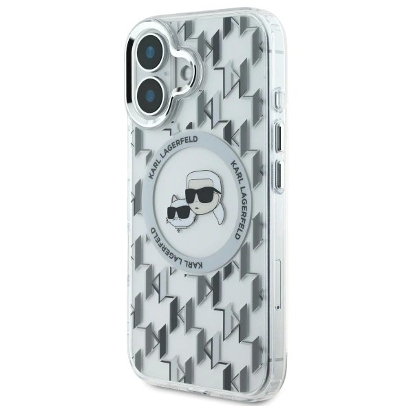 Dėklas Karl Lagerfeld IML Monogram Karl Choupette Head MagSafe iPhone 16 - Skaidrus 1 Dėklas Karl Lagerfeld IML Monogram Karl Choupette Head MagSafe iPhone 16 - Skaidrus 1