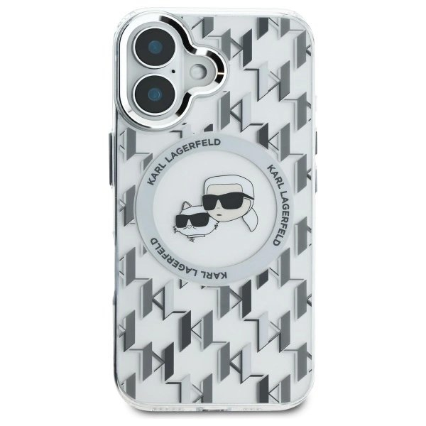 Dėklas Karl Lagerfeld IML Monogram Karl Choupette Head MagSafe iPhone 16 - Skaidrus 2 Dėklas Karl Lagerfeld IML Monogram Karl Choupette Head MagSafe iPhone 16 - Skaidrus 2
