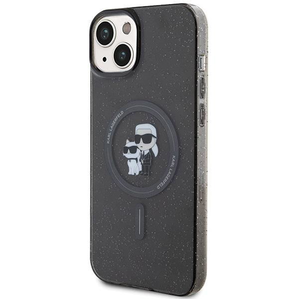 Karl Lagerfeld Karl&Choupette Glitter MagSafe case for iPhone 15 - black 1 Karl Lagerfeld Karl&Choupette Glitter MagSafe case for iPhone 15 - black 1