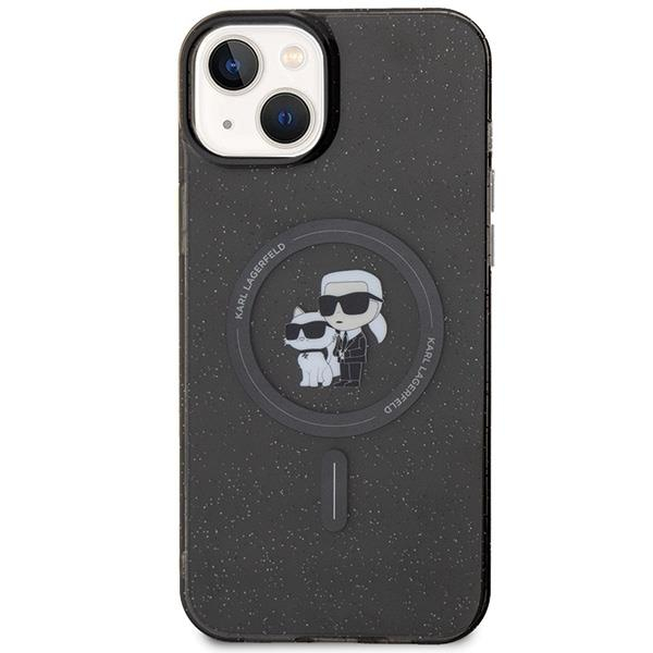 Karl Lagerfeld Karl&Choupette Glitter MagSafe case for iPhone 15 - black 2 Karl Lagerfeld Karl&Choupette Glitter MagSafe case for iPhone 15 - black 2