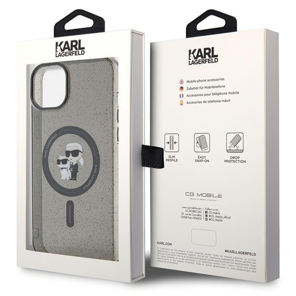 Karl Lagerfeld Karl&Choupette Glitter MagSafe case for iPhone 15 - black 7 Karl Lagerfeld Karl&Choupette Glitter MagSafe case for iPhone 15 - black 7