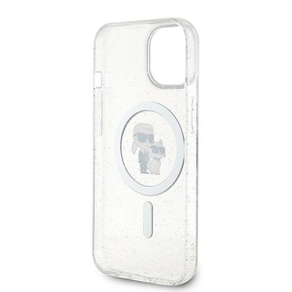 Karl Lagerfeld Karl&amp;Choupette Glitter MagSafe case for iPhone 15 - transparent 6