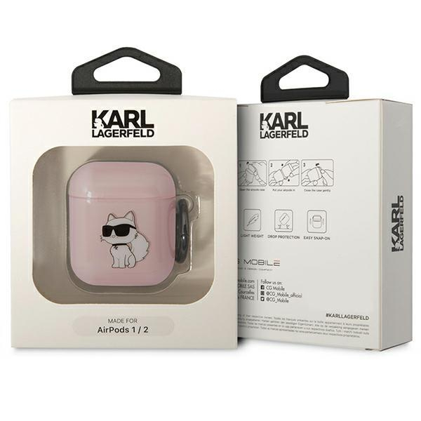 Dėklas ausinėms Karl Lagerfeld Ikonik Choupette KLA2HNCHTCP Airpods 1/2 Rožinis 2 Dėklas ausinėms Karl Lagerfeld Ikonik Choupette KLA2HNCHTCP Airpods 1/2 Rožinis 2
