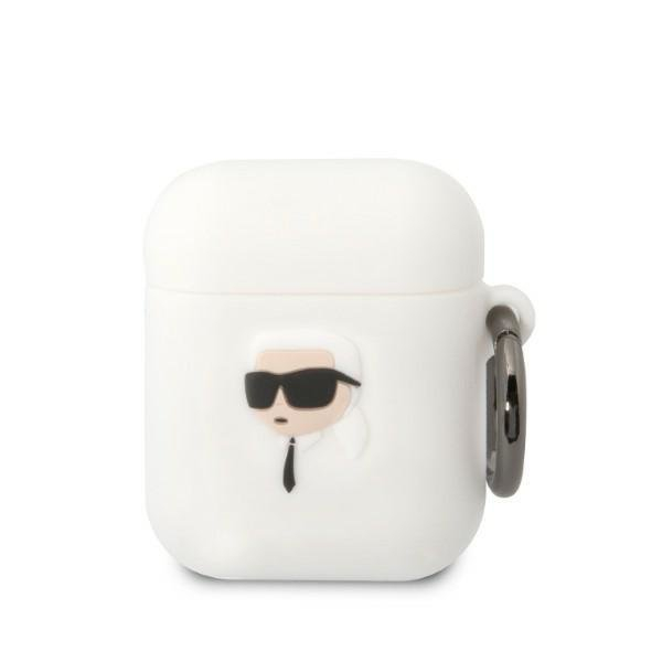 Dėklas ausinėms Karl Lagerfeld Silicone Karl Head 3D KLA2RUNIKH AirPods 1/2 Baltas Dėklas ausinėms Karl Lagerfeld Silicone Karl Head 3D KLA2RUNIKH AirPods 1/2 Baltas
