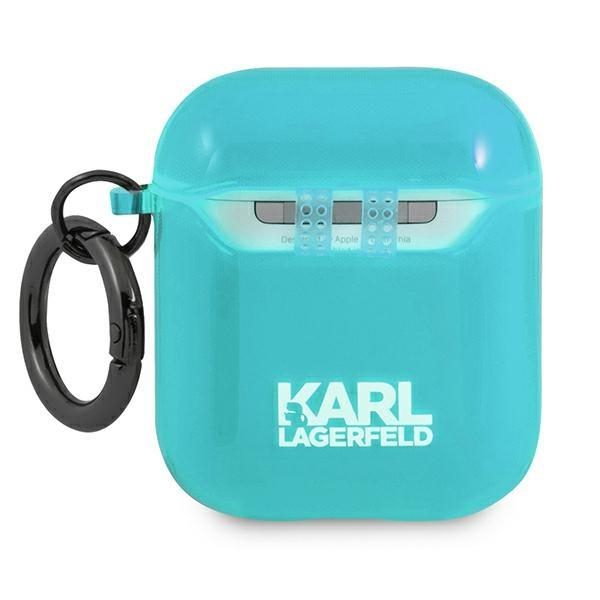Karl Lagerfeld KLA2UCHFL AirPods cover niebieski/blue Choupette 1