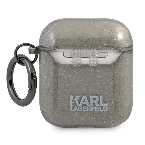 Karl Lagerfeld KLA2UCHGK AirPods 1/2 cover Juodas/Juodas Glitter Choupette 1 Karl Lagerfeld KLA2UCHGK AirPods 1/2 cover Juodas/Juodas Glitter Choupette 1