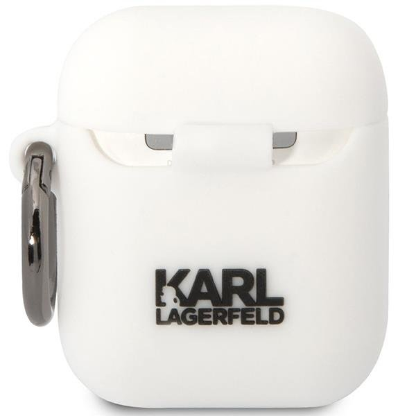 Dėklas ausinėms Karl Lagerfeld Choupette KLACA2SILKCW AirPods 1/2 Baltas 1 Dėklas ausinėms Karl Lagerfeld Choupette KLACA2SILKCW AirPods 1/2 Baltas 1