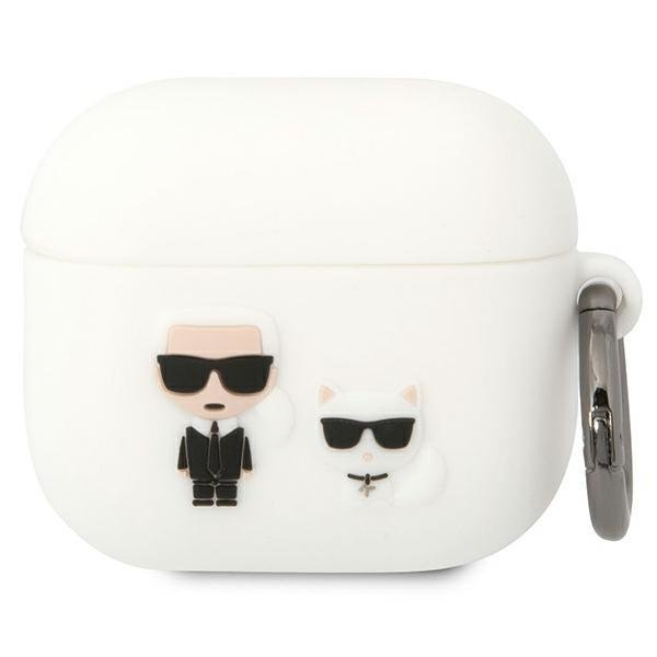 Dėklas ausinėms Karl Lagerfeld Choupette KLACA3SILKCW AirPods 3 Baltas Dėklas ausinėms Karl Lagerfeld Choupette KLACA3SILKCW AirPods 3 Baltas