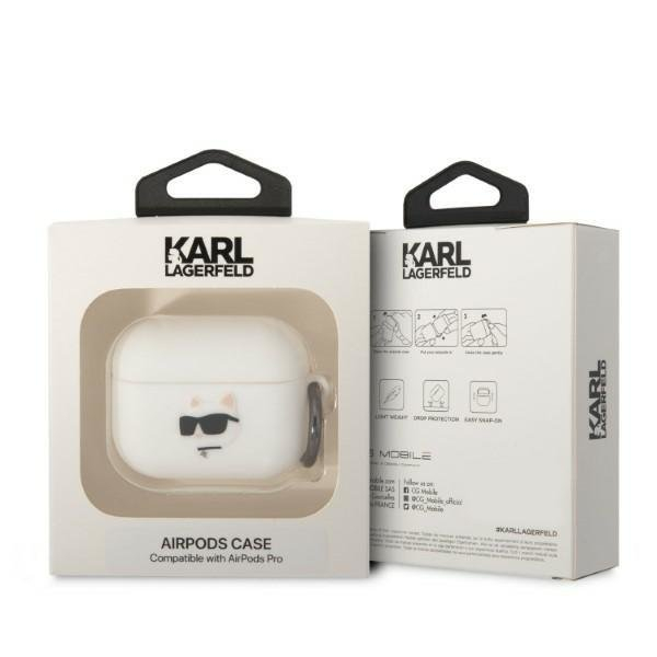 Dėklas Karl Lagerfeld KLAPRUNCHH AirPods Pro Baltas 2 Dėklas Karl Lagerfeld KLAPRUNCHH AirPods Pro Baltas 2