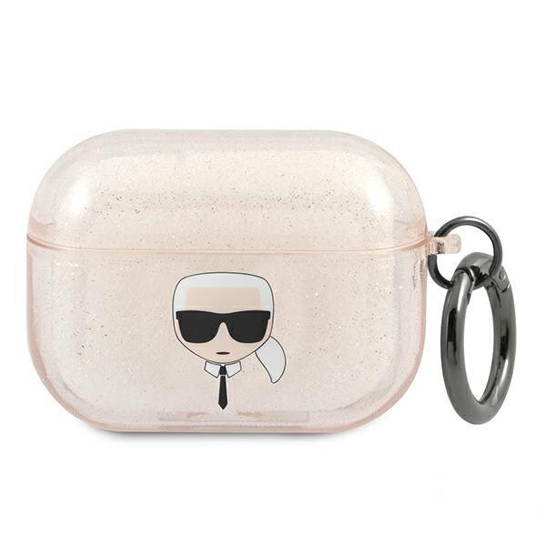 Originalus Karl Lagerfeld dėklas KLAPUKHGD AirPods Pro Auksinis Glitter Karl`s Head Originalus Karl Lagerfeld dėklas KLAPUKHGD AirPods Pro Auksinis Glitter Karl`s Head
