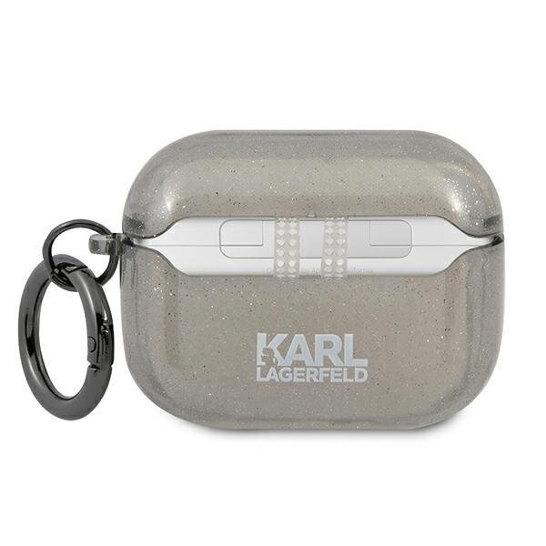 Originalus Karl Lagerfeld dėklas KLAPUKHGK AirPods Pro Juodas Glitter Karl`s Head 1 Originalus Karl Lagerfeld dėklas KLAPUKHGK AirPods Pro Juodas Glitter Karl`s Head 1