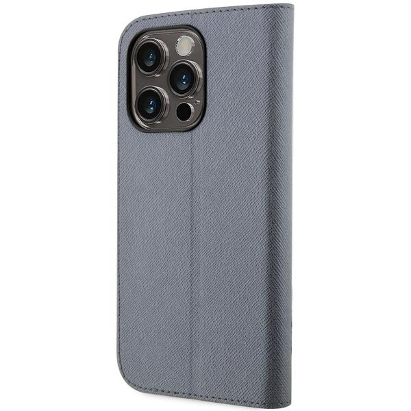 Dėklas Karl Lagerfeld Saffiano Karl & Choupette KLBKP14LSANKCPG iPhone 14 Pro Sidabrinis 1