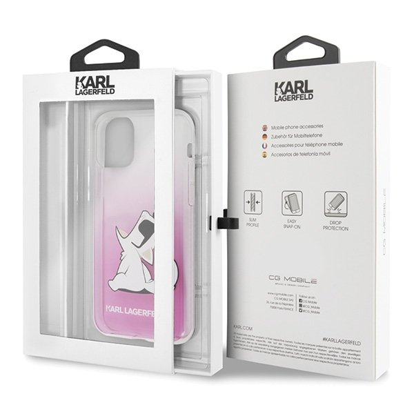 Originalus Karl Lagerfeld Dėklas Klhcn58Cfnrcpi Iphone 11 Pro Hardcase Rožinis Choupette Fun  6