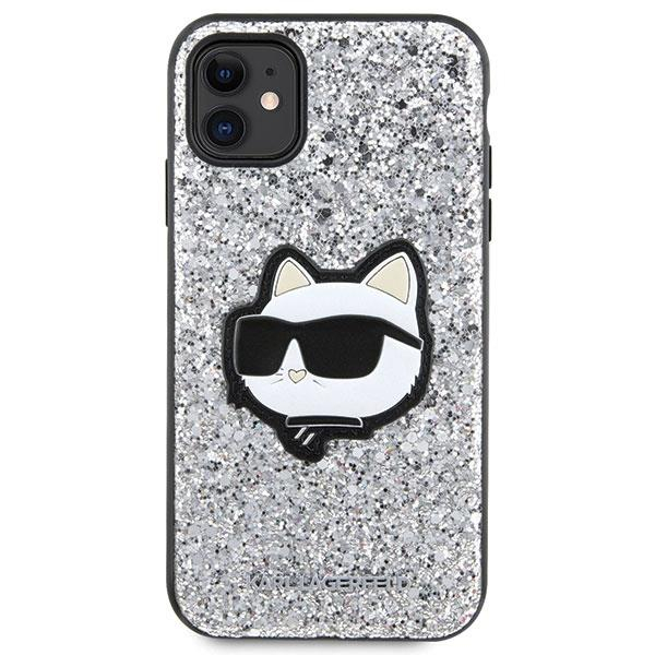 Dėklas Karl Lagerfeld Glitter Choupette Patch KLHCN61G2CPS iPhone 11 / Xr Sidabrinis 2 Dėklas Karl Lagerfeld Glitter Choupette Patch KLHCN61G2CPS iPhone 11 / Xr Sidabrinis 2