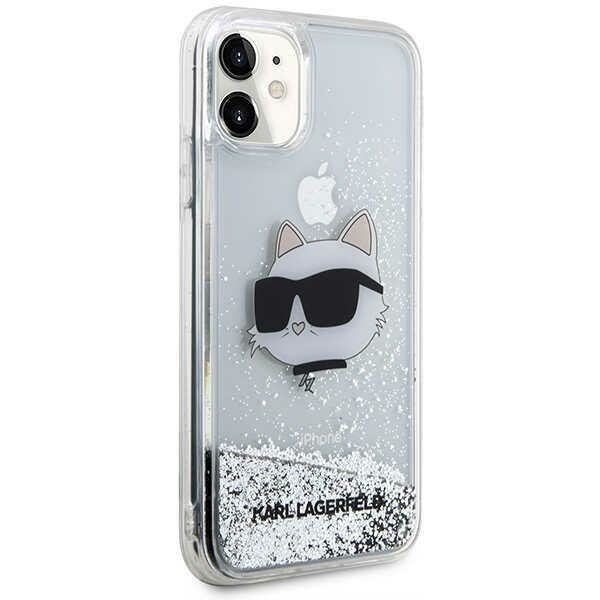 Dėklas Karl Lagerfeld Glitter Choupette Head KLHCN61LNCHCS iPhone 11/ XR Sidabrinis 5 Dėklas Karl Lagerfeld Glitter Choupette Head KLHCN61LNCHCS iPhone 11/ XR Sidabrinis 5