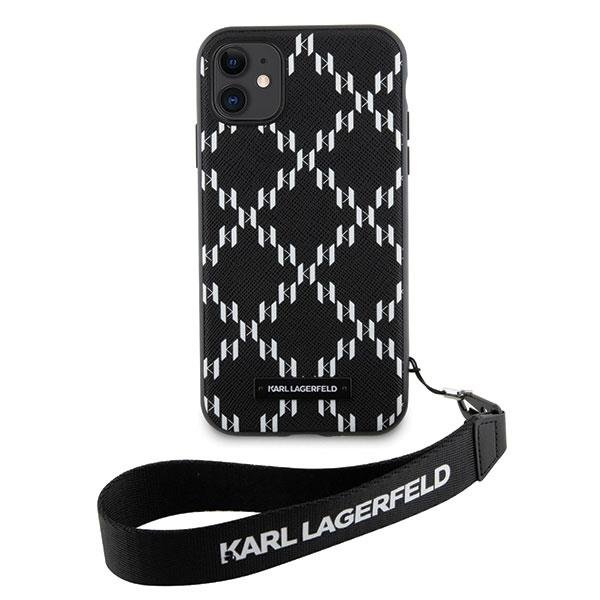 Dėklas Karl Lagerfeld Monogram Losange Saffiano KLHCN61SAKLMBSK iPhone 11 / Xr Juodas 2 Dėklas Karl Lagerfeld Monogram Losange Saffiano KLHCN61SAKLMBSK iPhone 11 / Xr Juodas 2