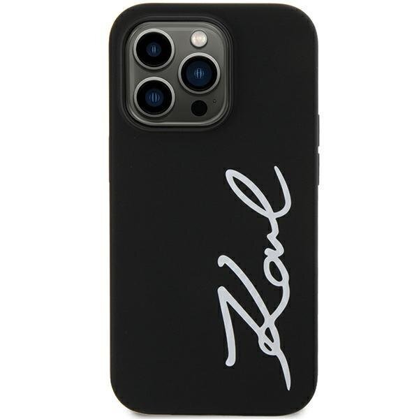 Dėklas Karl Lagerfeld Silicone Signature KLHCN61SKSVGK iPhone 11 / Xr Juodas