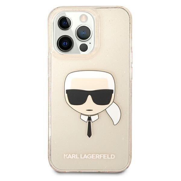 Originalus Karl Lagerfeld dėklas KLHCP13LKHTUGLGO iPhone 13 Pro / 13 6,1" Auksinis Glitter Karl`s Head 2 Originalus Karl Lagerfeld dėklas KLHCP13LKHTUGLGO iPhone 13 Pro / 13 6,1" Auksinis Glitter Karl`s Head 2