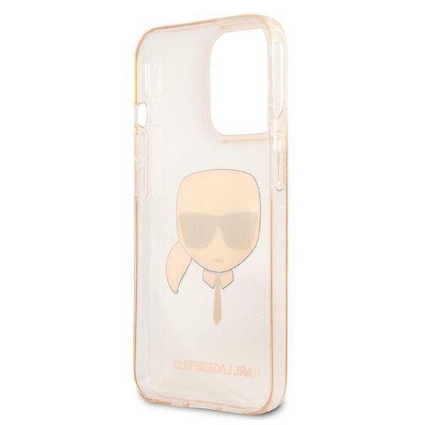 Originalus Karl Lagerfeld dėklas KLHCP13LKHTUGLGO iPhone 13 Pro / 13 6,1" Auksinis Glitter Karl`s Head 6 Originalus Karl Lagerfeld dėklas KLHCP13LKHTUGLGO iPhone 13 Pro / 13 6,1" Auksinis Glitter Karl`s Head 6