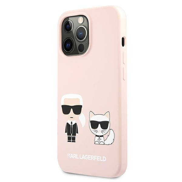Originalus Karl Lagerfeld dėklas KLHCP13LSSKCI iPhone 13 Pro / 13 6,1" Rožinis Silicone Karl & Choupette 1 Originalus Karl Lagerfeld dėklas KLHCP13LSSKCI iPhone 13 Pro / 13 6,1" Rožinis Silicone Karl & Choupette 1