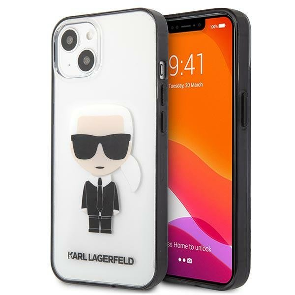 Originalus dėklas Karl Lagerfeld KLHCP13SHIKCK iPhone 13 mini 5.4 Permatomas Ikonik Karl Originalus dėklas Karl Lagerfeld KLHCP13SHIKCK iPhone 13 mini 5.4 Permatomas Ikonik Karl