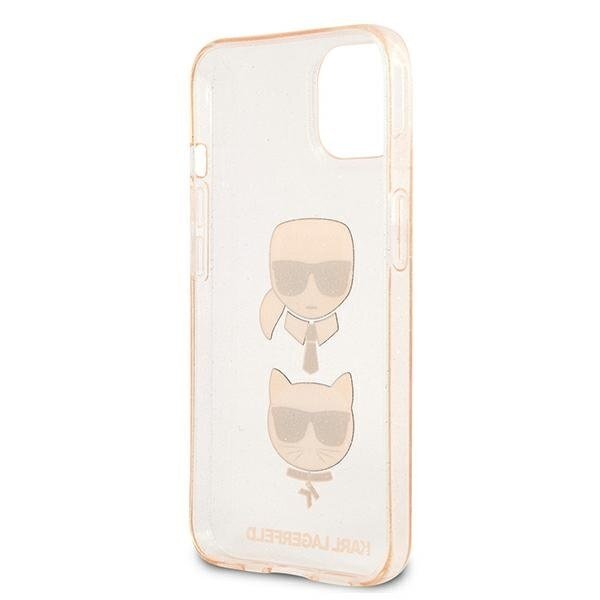 Originalus Karl Lagerfeld dėklas KLHCP13SKCTUGLGO iPhone 13 mini 5,4" Auksinis Glitter Karl`s & Choupette 6 Originalus Karl Lagerfeld dėklas KLHCP13SKCTUGLGO iPhone 13 mini 5,4" Auksinis Glitter Karl`s & Choupette 6