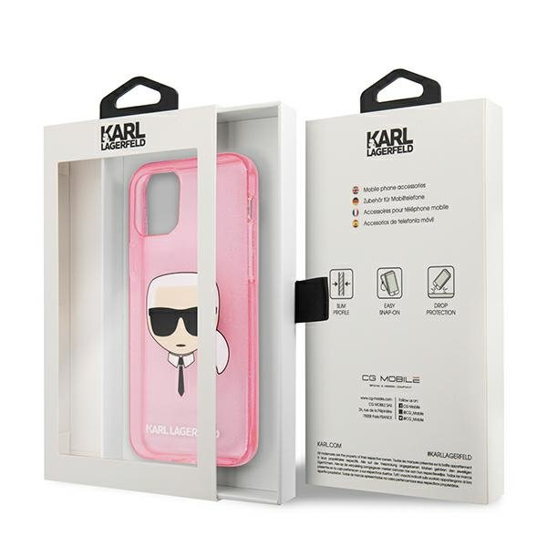Originalus Karl Lagerfeld dėklas KLHCP13SKHTUGLP iPhone 13 mini 5,4" Rožinis Glitter Karl`s Head 7 Originalus Karl Lagerfeld dėklas KLHCP13SKHTUGLP iPhone 13 mini 5,4" Rožinis Glitter Karl`s Head 7
