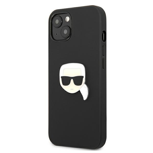 Originalus Karl Lagerfeld dėklas KLHCP13SPKMK iPhone 13 mini 5,4" Juodas Leather Ikonik Karl`s Head Metal 1 Originalus Karl Lagerfeld dėklas KLHCP13SPKMK iPhone 13 mini 5,4" Juodas Leather Ikonik Karl`s Head Metal 1