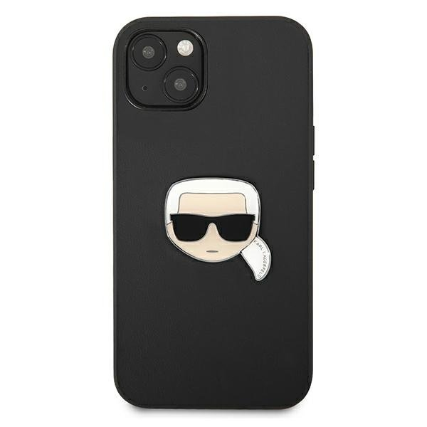 Originalus Karl Lagerfeld dėklas KLHCP13SPKMK iPhone 13 mini 5,4" Juodas Leather Ikonik Karl`s Head Metal 2 Originalus Karl Lagerfeld dėklas KLHCP13SPKMK iPhone 13 mini 5,4" Juodas Leather Ikonik Karl`s Head Metal 2