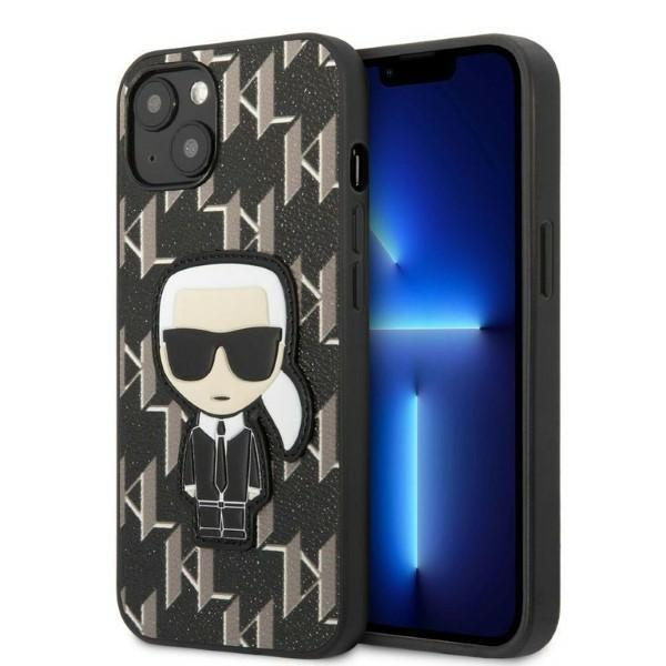 Dėklas Karl Lagerfeld Monogram Ikonik Patch KLHCP13SPMNIKBK iPhone 13 mini Juodas Dėklas Karl Lagerfeld Monogram Ikonik Patch KLHCP13SPMNIKBK iPhone 13 mini Juodas