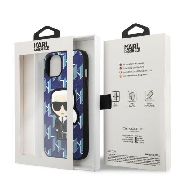 Dėklas Karl Lagerfeld Monogram Ikonik Patch KLHCP13SPMNIKBL iPhone 13 mini Mėlynas 7 Dėklas Karl Lagerfeld Monogram Ikonik Patch KLHCP13SPMNIKBL iPhone 13 mini Mėlynas 7