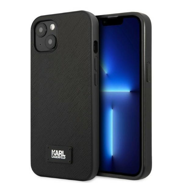 Dėklas Karl Lagerfeld Saffiano Plaque KLHCP13SSFMP2K iPhone 13 mini Juodas Dėklas Karl Lagerfeld Saffiano Plaque KLHCP13SSFMP2K iPhone 13 mini Juodas