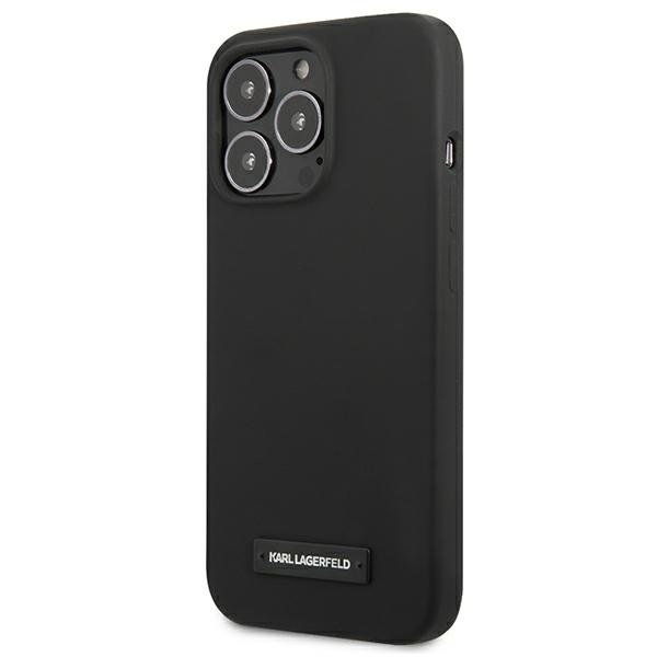 Dėklas Karl Silicone Plaque Lagerfeld KLHCP13XSLMP1K iPhone 13 Pro Max Juodas 1 Dėklas Karl Silicone Plaque Lagerfeld KLHCP13XSLMP1K iPhone 13 Pro Max Juodas 1