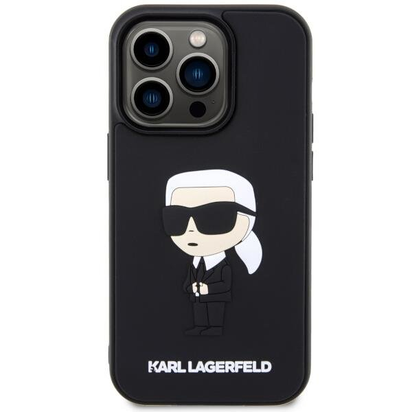 Dėklas Karl Lagerfeld Rubber Ikonik 3D KLHCP14L3DRKINK iPhone 14 Pro Juodas 2 Dėklas Karl Lagerfeld Rubber Ikonik 3D KLHCP14L3DRKINK iPhone 14 Pro Juodas 2