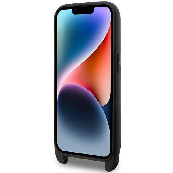 Dėklas Karl Lagerfeld Crossbody Saffiano Monogram Ikonik KLHCP14LCSAKHPKK iPhone 14 Pro Juodas 4 Dėklas Karl Lagerfeld Crossbody Saffiano Monogram Ikonik KLHCP14LCSAKHPKK iPhone 14 Pro Juodas 4