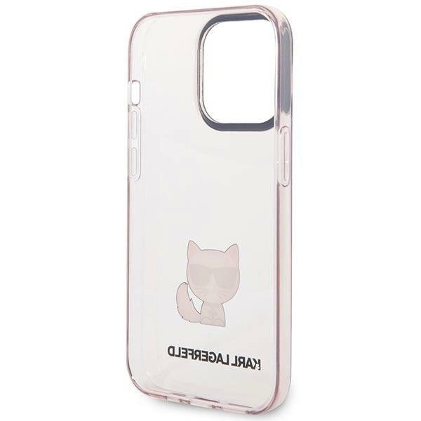 Karl Lagerfeld KLHCP14LCTTRI iPhone 14 Pro 6.1 &quot;hardcase Rožinis / Rožinis Permatomas Choupette Body 6