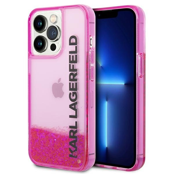 Dėklas Karl Lagerfeld Liquid Glitter Elong KLHCP14LLCKVF iPhone 14 Pro Rožinis Dėklas Karl Lagerfeld Liquid Glitter Elong KLHCP14LLCKVF iPhone 14 Pro Rožinis