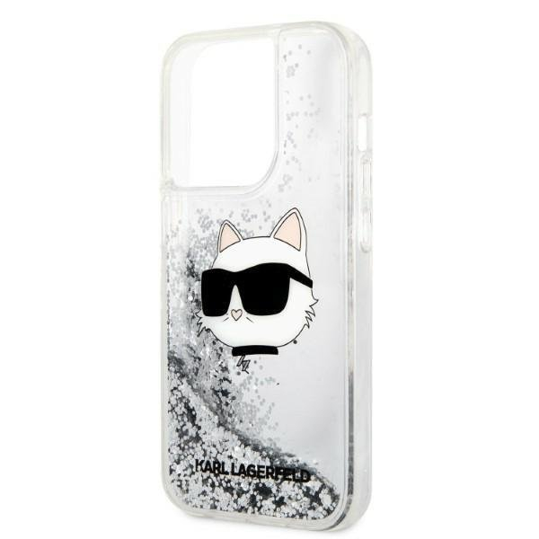Dėklas Karl Lagerfeld Glitter Choupette Head KLHCP14LLNHCCS iPhone 14 Pro Sidabrinis 5 Dėklas Karl Lagerfeld Glitter Choupette Head KLHCP14LLNHCCS iPhone 14 Pro Sidabrinis 5