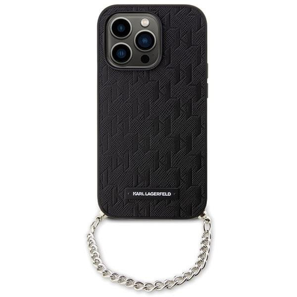 Dėklas Karl Lagerfeld Saffiano Monogram Chain KLHCP14LSACKLHPK iPhone 14 Pro Juodas 1 Dėklas Karl Lagerfeld Saffiano Monogram Chain KLHCP14LSACKLHPK iPhone 14 Pro Juodas 1