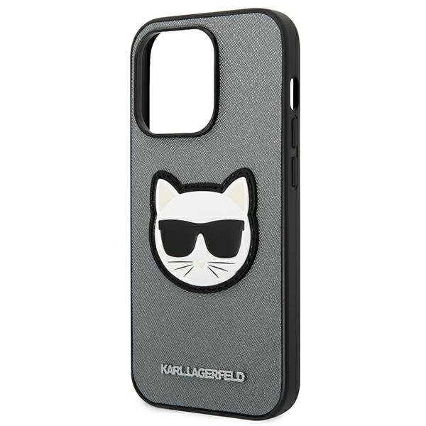 Dėklas Karl Lagerfeld Saffiano Choupette Head Patch KLHCP14LSAPCHG iPhone 14 Pro Sidabrinis 6 Dėklas Karl Lagerfeld Saffiano Choupette Head Patch KLHCP14LSAPCHG iPhone 14 Pro Sidabrinis 6