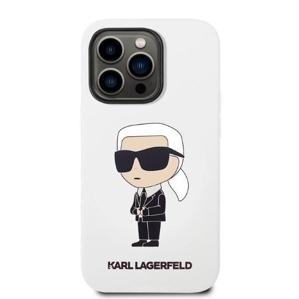 Dėklas Karl Lagerfeld Silicone Ikonik KLHCP14LSNIKBCH iPhone 14 Pro Baltas 2 Dėklas Karl Lagerfeld Silicone Ikonik KLHCP14LSNIKBCH iPhone 14 Pro Baltas 2